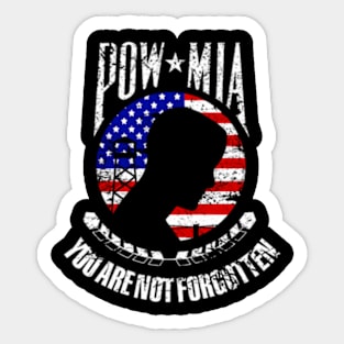 You Are Not Forgotten Flag Of Usa Pow Mia Sticker